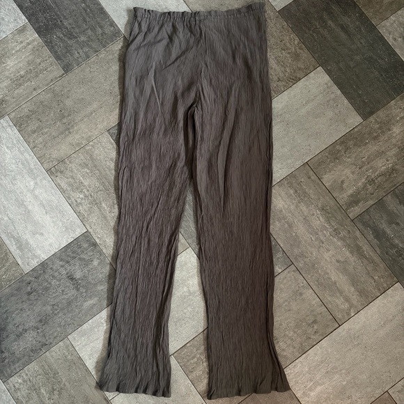 Zara Crinkle Trouser - Brown - Drawstring - Relaxed Fit - travel - comfort - Picture 3 of 7